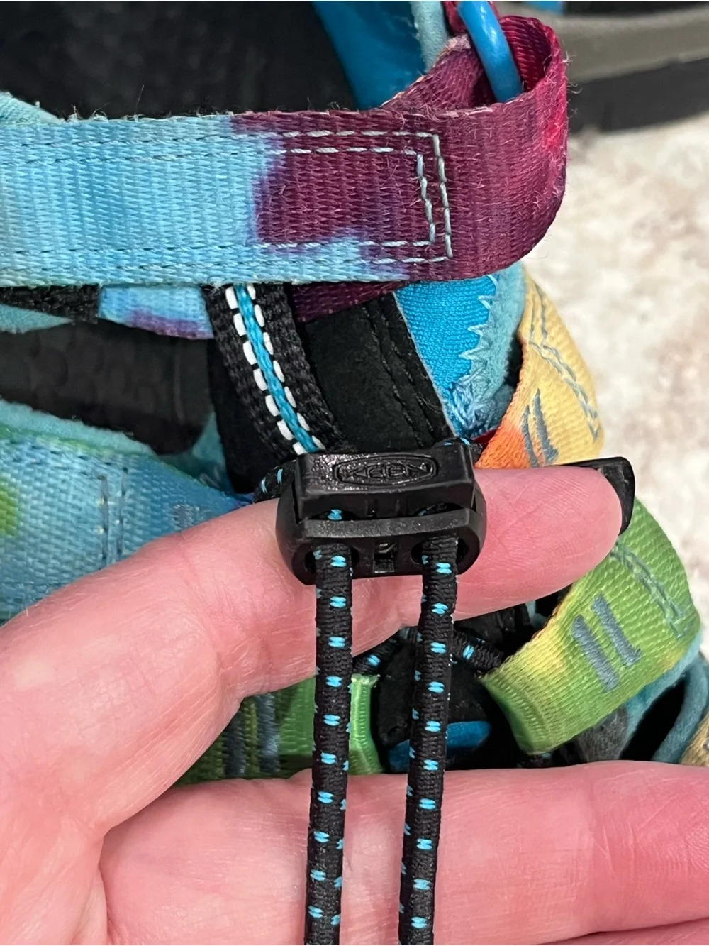 Keen Little Kids' Newport H2 Rainbow Tie Dye Sz 2